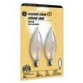 thumbnail image 2 of GE 19153 60-Watt Crystal Clear Bent Tip CA10 2-Pack, 2 of 2
