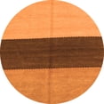 thumbnail image 1 of Ahgly Company Indoor Round Abstract Orange Contemporary Area Rugs, 3' Round, 1 of 1