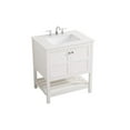 thumbnail image 4 of Elegant Kitchen and Bath 30 inch Single Bathroom Vanity in White, 4 of 8