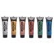 thumbnail image 1 of Cosmic Moon - Maquillaje de pintura facial metálica para rostro y cuerpo - 0,40 onzas líquidas - ¡Crea fascinantes diseños de pintura facial metálica! - Juego de 6 - Incluye: Plata Oro Rosa Oro Rojo V, 1 of 5