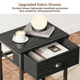 thumbnail image 5 of Satifur Set of 2 Nightstand for Bedroom,3-Tier End Table with Drawer,Black Oak Finish, 5 of 9