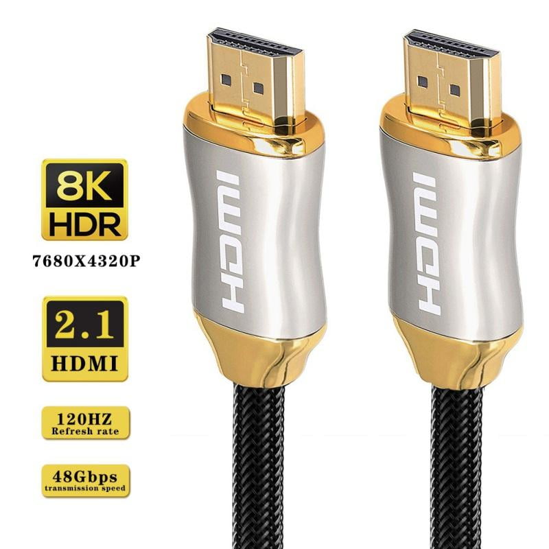 Lodge civilisere champignon High-Strength HDMI-compatible 2.1 Cable Ultra-HD (UHD) 8K HDMI-compatible  2.1 Cable 48Gbs with Audio & Ethernet HDMI-compatible Cord 1M 2M 5M 10M 15M  HDR - Walmart.com