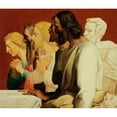 thumbnail image 2 of Alphonse-Henri Perin 17x15 Black Ornate Wood Framed Double Matted Museum Art Print Titled - Group of Apostles During the Last Supper (Turned to the Left) (1836), 2 of 5