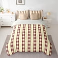 thumbnail image 2 of Manfei Chic Abstract Ombre Twin Bedding Sets 7-Piece for Kids, Vintage Checkered Square Bedding Comforter Set, Yellow Buffalo Plaid Reversible Sheet Sets, Breathable Home Decor, 2 of 7