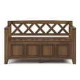 thumbnail image 3 of Amherst 48 inch Wide Solid Wood Transitional Entryway Bench in Rustic Natural Aged Brown, 3 of 9