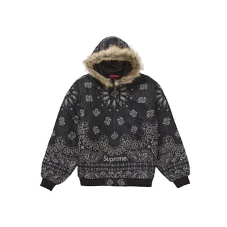 Supreme Men's Mitchell & Ness NCAA Hooded Stadium Jacket Black