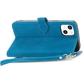 thumbnail image 5 of ZUKKASHAN Zip Wallet Case Compatible with Apple iPhone 13 Phone Case Wallet with Credit Card Holder Strap Stand Women Leather Flip Case Floral Folding Cover Shockproof, 5 of 5