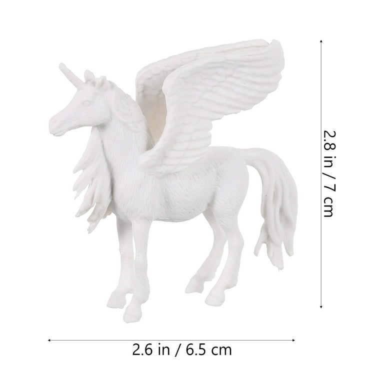Nuolux 4pcs White DIY Painting Unicorn Toys Paintable Unicorn Figurines Children Art Craft Toys, Size: 7x7x2CM