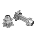 thumbnail image 1 of Hex Motorcycle Wheel Hubs Set, Aluminum Motorcycle Front Rear Wheel Hex Hub With 4 Bearings, Wheel Hub Bearing Assembly Replacement For LOSI 1/4 Promoto MX, 1 of 8