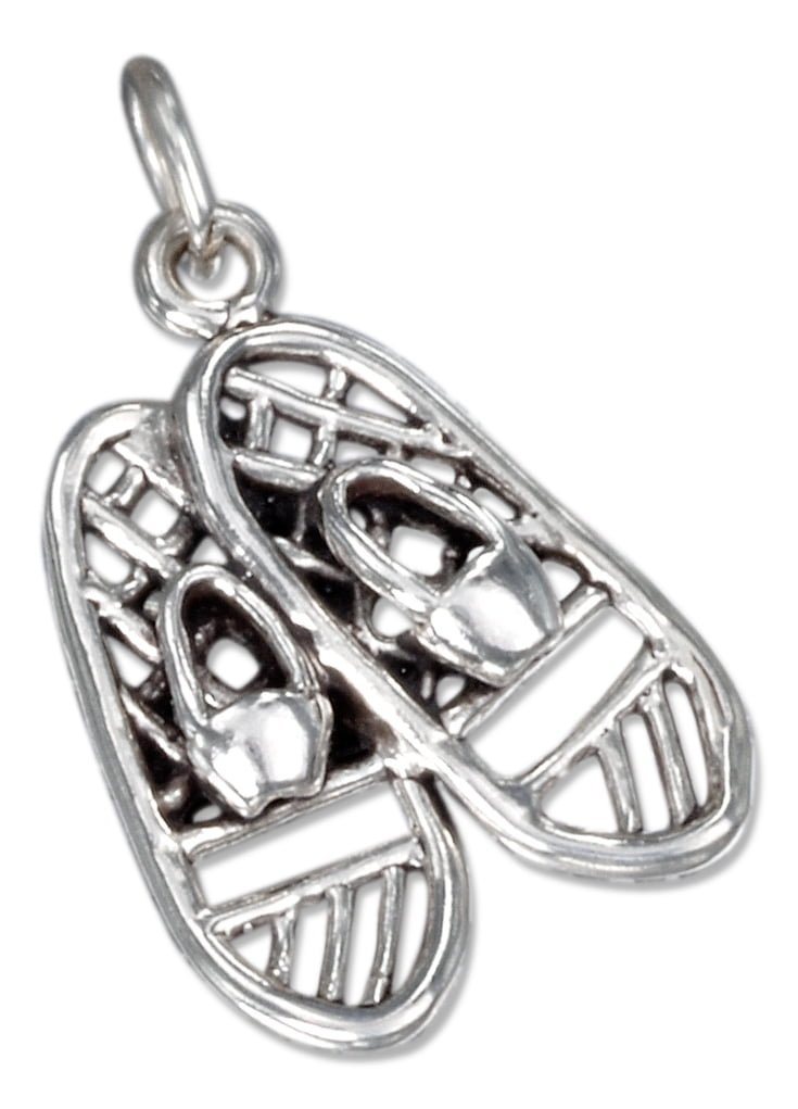 STERLING SILVER SNOWSHOES CHARM by