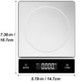 thumbnail image 6 of 11lb Wireless Food Scale with Magnetic Pull-Out Display, 1g/0.01oz Precise Stainless Steel Digital Kitchen Scale for Cooking Baking, Keto and Meal Prep, USB Rechargeable, 6 Weight Units, 6 of 6