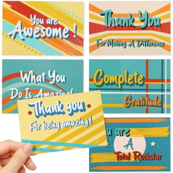 Outus Thank You Postcards Appreciation Cards Gift 4x6 You Are Awesome Cards for Employee Teacher CNA Week Motivational Postcards You're Amazing Post Cards for Employee Appreciation Gifts(60 Pieces)