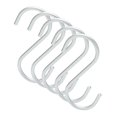 thumbnail image 1 of 5pcs S-Shape Hook For Hanging Clothes Handbag Aluminum Alloy Durable Anti-Deformation Storage Holder(Matt Silver), 1 of 3