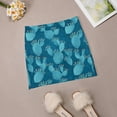 thumbnail image 7 of Blue Cactus Women's skirt Aesthetic skirts New Fashion Short Skirts Blue Cactus Watercolor Cactus Succulent Botanical Art Blue, 7 of 7