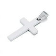 thumbnail image 4 of Lordluxury Cross Necklaces for Men Male Gifts Jewelry, Anti Allergy 14K White Gold Plain Cross Pendant with Rope Chain B228, 4 of 6