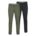 thumbnail image 1 of JACK&JONES Pantalones chinos para hombre, pack de 2 - JPSTMARCO JJDAVE 2PK, largo 32 Negro/Verde 32W/32L, 1 of 3
