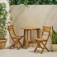 thumbnail image 2 of Noble House Westmount 3 Piece Outdoor Acacia Wood Bistro Set in Natural, 2 of 10