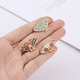 thumbnail image 2 of Broche de la serie de insectos de joyería, insignia de pintura con forma de mariposa y polilla al óleo creativa, 2 of 5