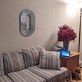 thumbnail image 4 of Huge 20" Metal Letter "O" Wall Decor, Silver with Rusted Edges, Galvanized Wall Mountable Decoration for Country, Mid-Century, or Farmhouse Themed Room or Event, 4 of 6