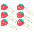 thumbnail image 5 of KAKOWELY 8pcs Korean Ins Style Cartoon Pattern Paper Clip Binding Pin Office Paper Clip Bookmark(Strawberry),2.36"X0.98"X0.2", 5 of 5