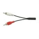 thumbnail image 4 of Paquete individual Adaptador de miniconector hembra estéreo de 3,5 mm a 2 enchufes macho Cable en Y Conector chapado en oro a cable doble, 4 of 5