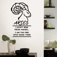 thumbnail image 2 of Aries Zodiac Sign Horoscope Aries Arise From Ashes I Am The Fire Who Make Them Aries Horoscope Aries Fire Sign Wall Decal Quotes Sticker Adult Girls Boys Room Bedroom Wall Decoration Size (10x6 inch), 2 of 3