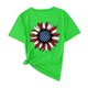 thumbnail image 1 of Camisas de Manga Corta para las Mujeres Moda Casual Impresión Cuello Redondo Suéter Tee Blusas, 1 of 7