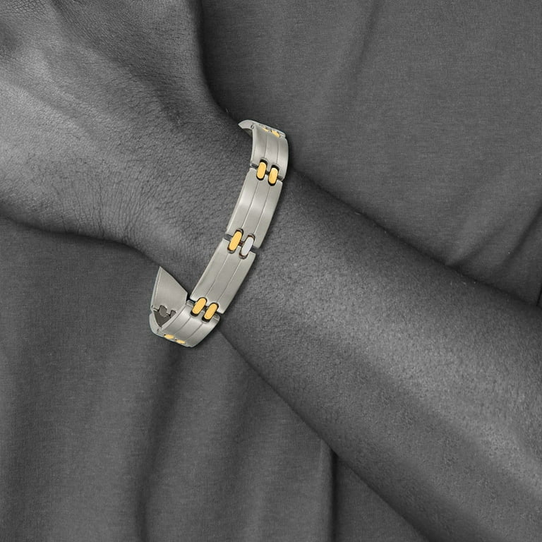 Harley-Davidson® Men's Textured Flame ID Bracelet | Two