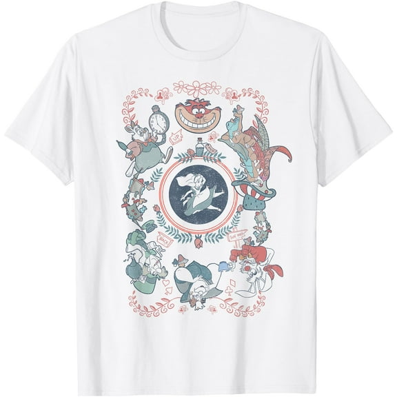 Disney Alice In Wonderland Card Style Mashup T-Shirt