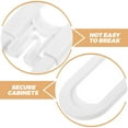 thumbnail image 3 of LOLIPPYY 6pcs UShaped Sliding Cabinet Locks for Child Safety in White ABS Material, Easy Install for Kitchen and Home, 3 of 8