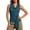 Blue, variant on Babysbule Women's Cowl Neck Sleeveless Ribbed Knit Tank Top Side Tie Slim Fit Casual Summer Blouse for Women
