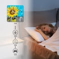 thumbnail image 4 of 12 Inch Wall Clock Battery Operated Silent Clock Decorative for Office, Kitchen, Outdoor, Living Room，Blue Sunflower Blossom Artwork Drawing, 4 of 4