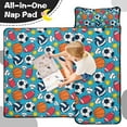 thumbnail image 4 of Baseball Football Pattern Toddler Nap Mats for Kids Preschool,Sleeping Mat Bag or Kids,Toddler Sleeping Bag,Toddler Nap Mat or Daycare, 4 of 6