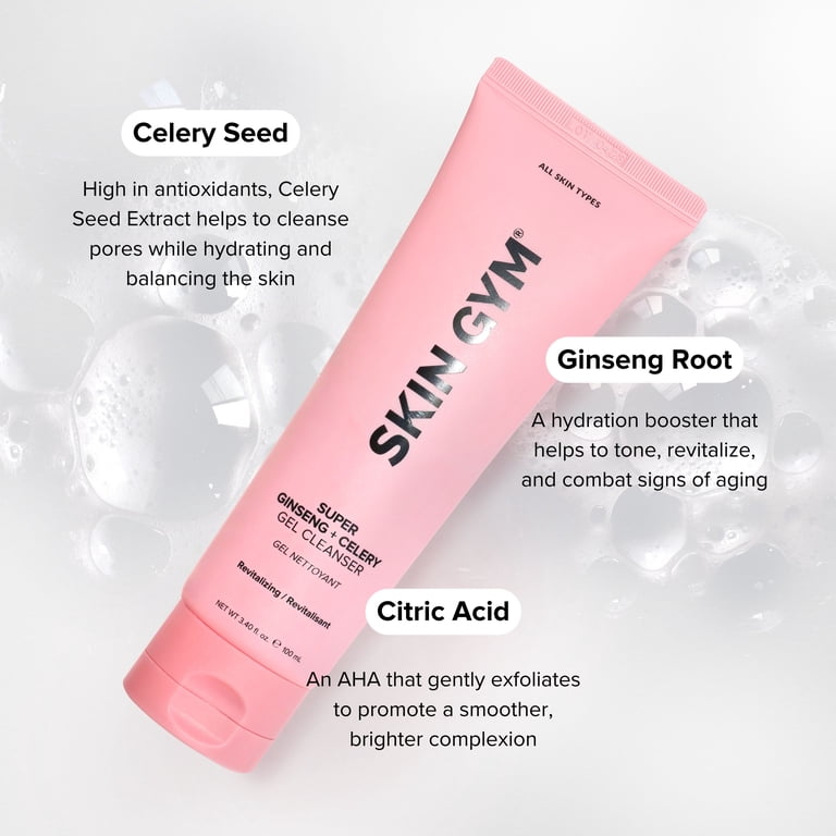 Skin Gym Super Ginseng + Celery Gel Cleanser Facial Cleanser Skin