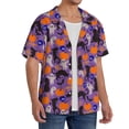 thumbnail image 2 of Sikiie Halloween Black Cats Men's Cuban Shirt, Hawaiian Shirts, Business Casual Button Down Shirts, Short Sleeve Shirt-Small, 2 of 5