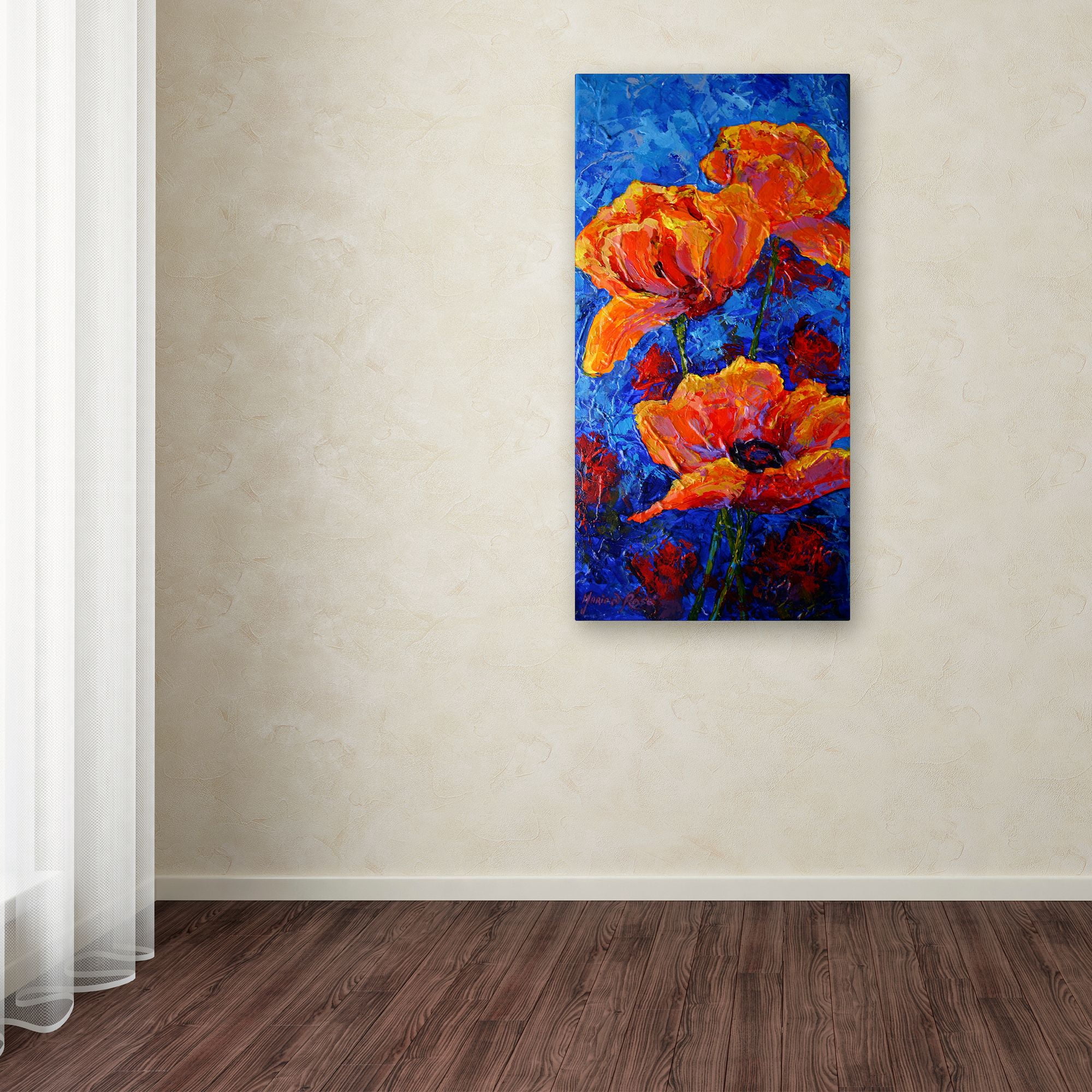 Trademark Fine Art 'Poppies II' Canvas Art by Marion Rose