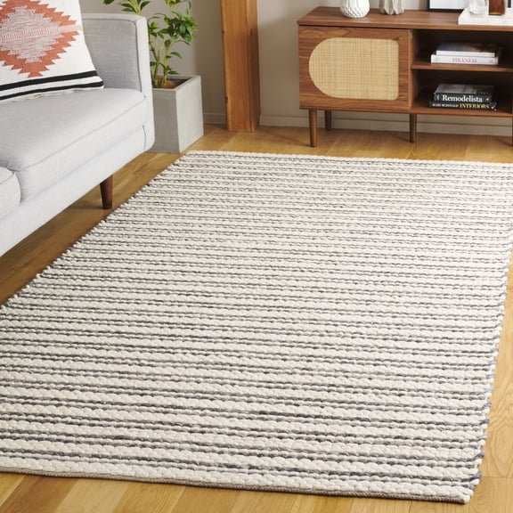 Safavieh Vermont Fredrick Striped Area Rug, Silver/Ivory, 5' x 8'