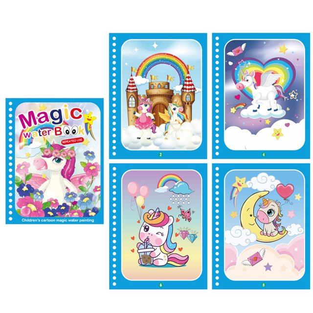 Nuevos libros mágicos de dibujo al agua para niños, libros para colorear, juguetes de pintura para niños, regalo de cumpleaños, Navidad, Año Nuevo para niños y niñas