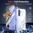 thumbnail image 3 of Magnetic for Samsung Galaxy S25 FE Case with Screen Protector 2X,Compatible with MagSafe,Phone Case Slim Hard PC Silicone Bumper Shockproof Protective Cover for Samsung S 25 FE 5G,Clear, 3 of 6