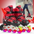 thumbnail image 3 of Juego De Patines Para Niños Patines De Ruedas Con Iluminación Cómodos Patines En Línea Transpirables Yuarrent OD016750-02, 3 of 6