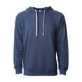 thumbnail image 2 of Independent Trading Co. Icon Unisex Lightweight Loopback Terry Hooded Sweatshirt SS1000 Indigo XL, 2 of 3