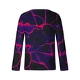 thumbnail image 4 of Honeeladyy Men's 3D Print T Shirts Funny Graphics Pattern Crewneck Long Sleeve Tees Athletics Workout Top #Ni-Purple-XXL, 4 of 5