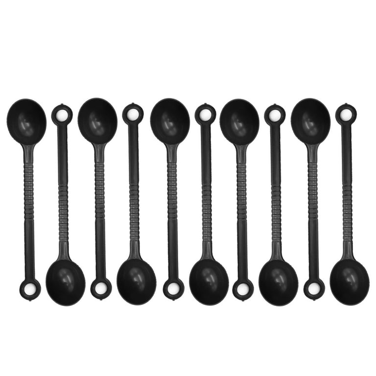 New Arrival 10pcs Black Plastic Measuring Spoons Cups Measuring Set Tools  for Baking Coffee