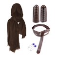 thumbnail image 2 of Disfraz medieval Yuyangstore de caballero Halloween Hebilla Brazales vintage marrón, 2 of 7