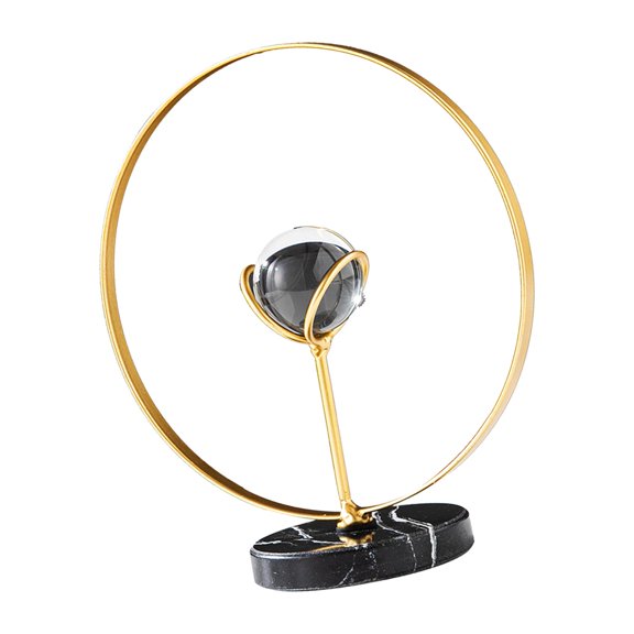 Geometric Wrought Iron Statue Metal Sculpture Holiday Craft Hotel Bookshelf Round