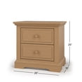 thumbnail image 4 of Child Craft Jordyn 2-Drawer Nightstand with Crowned Molding, Pine Wood Construction, Biscotti, 4 of 7