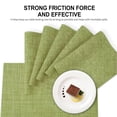 thumbnail image 4 of Placemats Set of 4, Woven Placemats for Dining Table, Heat-Resistant Placemats Stain Resistant Anti-Skid Washable PVC Table Mats, Vinyl Placemats for Kitchen Restaurant Table,Green, 4 of 7