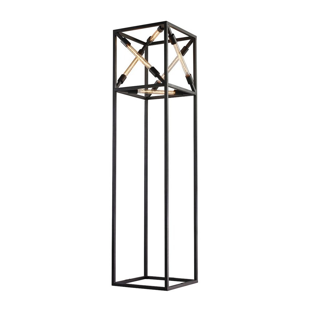 4Light Geometric Column Floor Lamp Modern Floor Lamp with Exposed