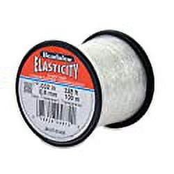 Beadalon Stretch Cord For Jewelry Making - 0.8mm Elastic String, 25m Black Spool, No Clasp Needed