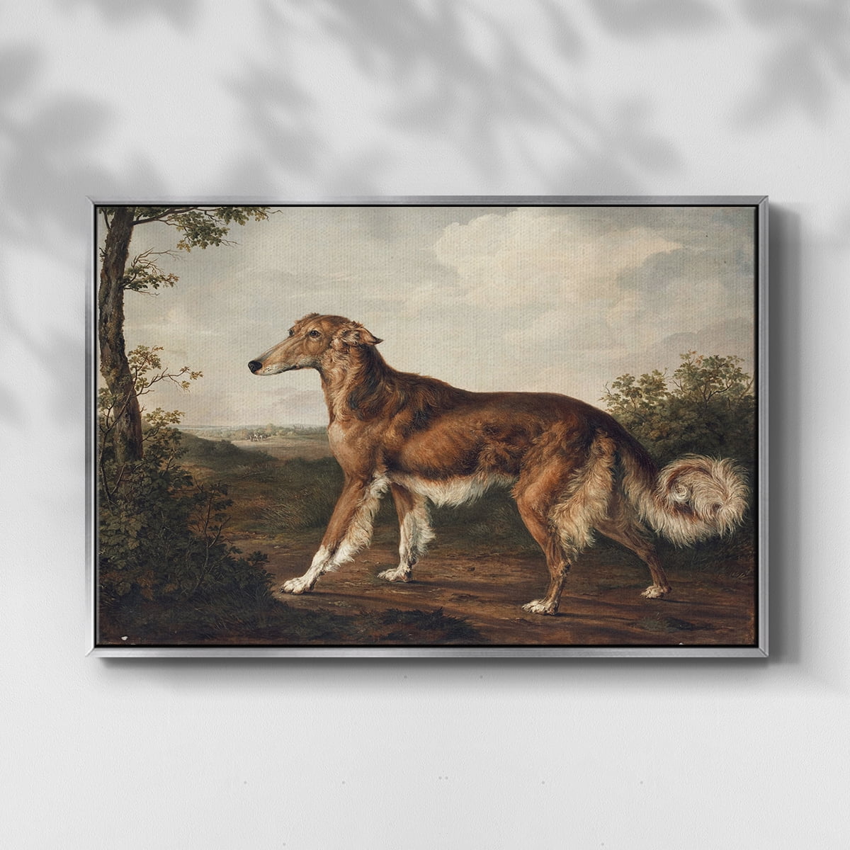 Vintage Animal Print-VII By Wexford Home Framed in Silver Wood Gallery Wrapped Canvas 17 in. x 25 in.